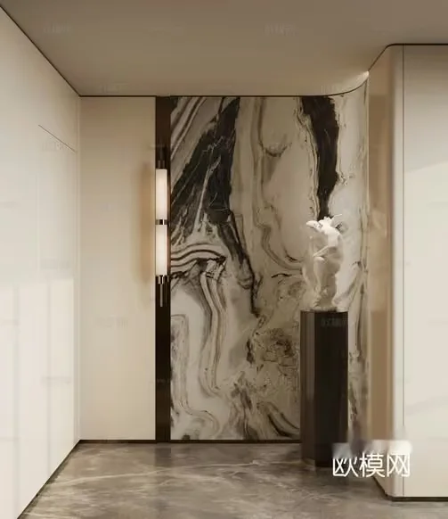 Modern Marble Wall 3D Model – 13826 – CORONA Render