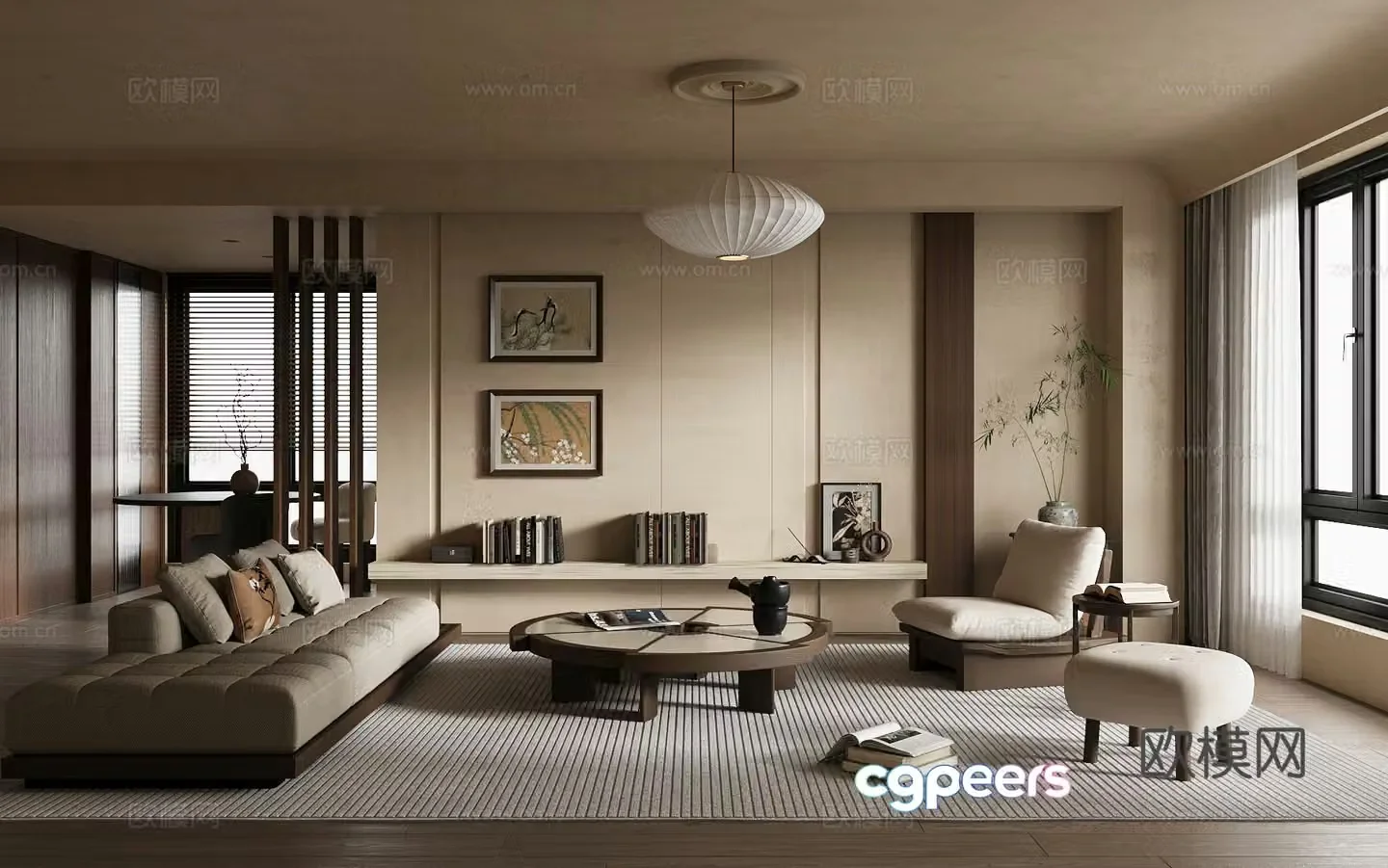 Waviva Home Living Room Small Living Room Sofa Coffee Table Combination Single Sofa 3D Model