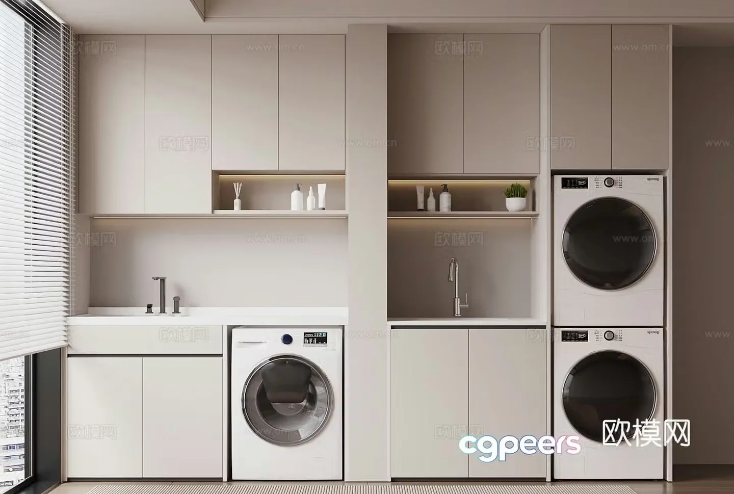 Washing cabinet modern washing cabinet 3d model