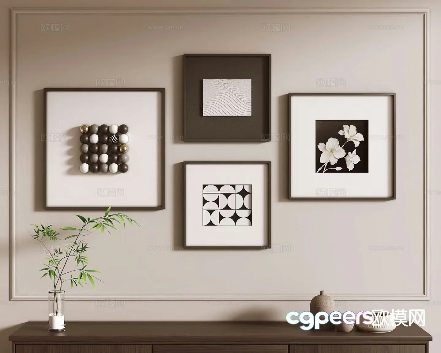 Medieval style three-dimensional painting art painting decorative painting 3D model