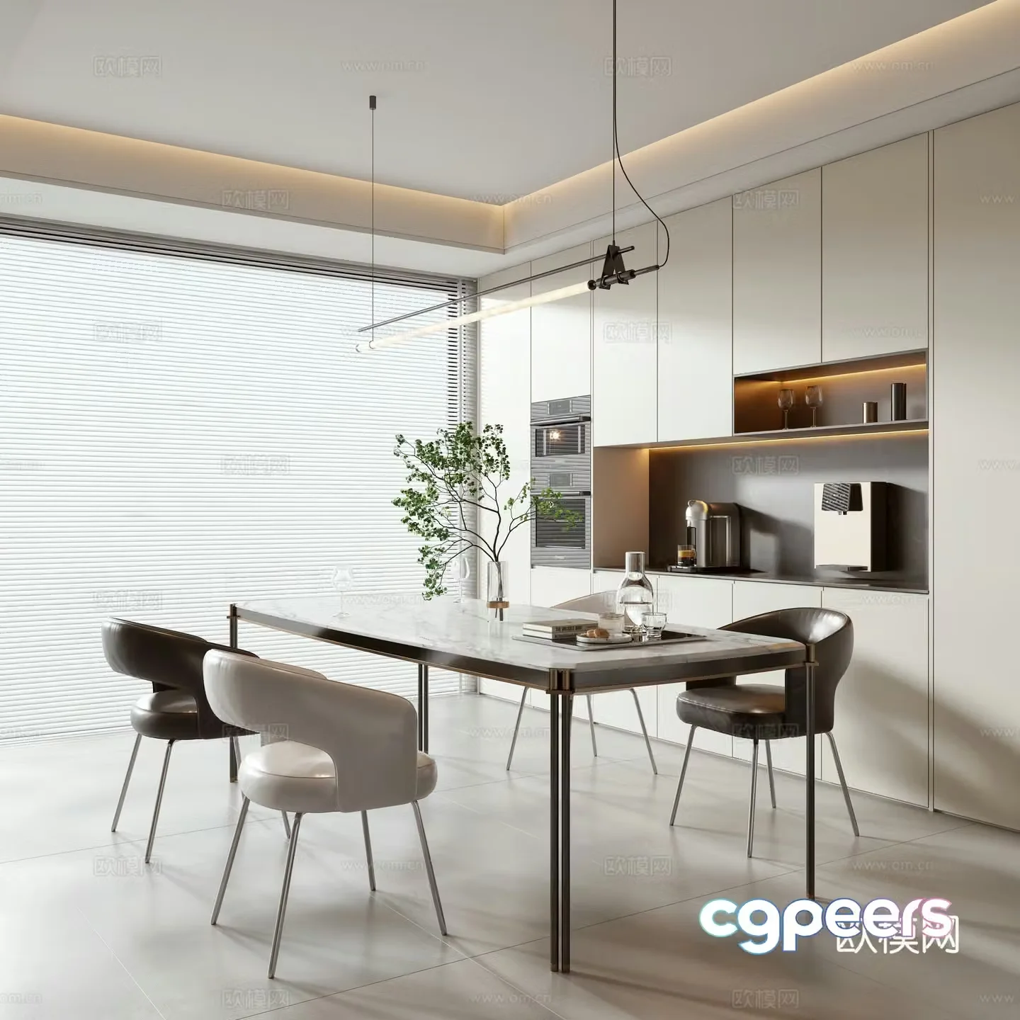 Modern restaurant 3d model