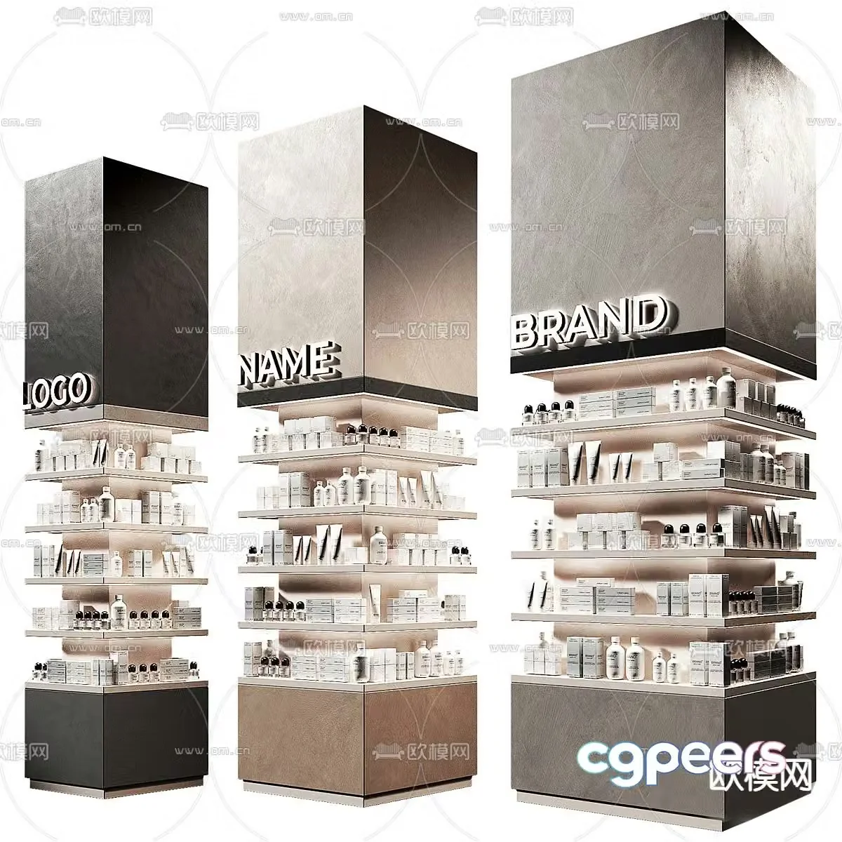Display cabinet shopping mall display cabinet 3d model