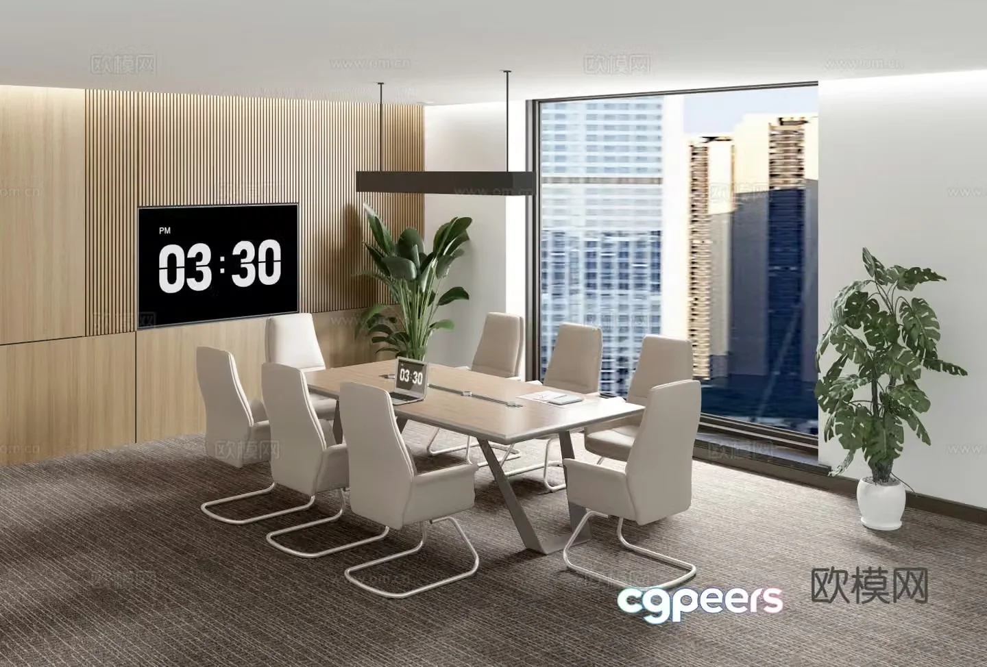 Modern negotiation room conference room discussion room study room waiting room 3d model