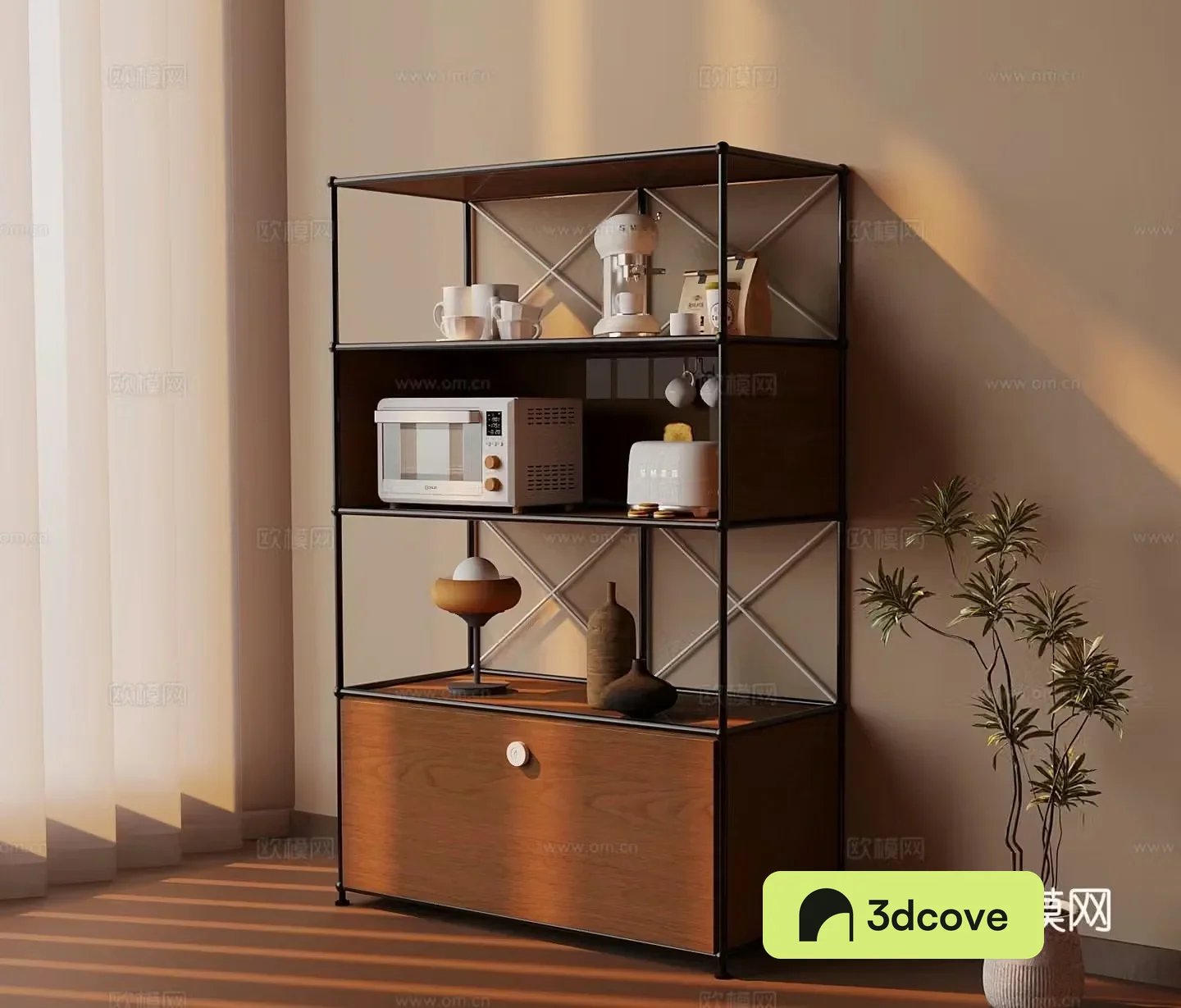 Medieval style sideboard