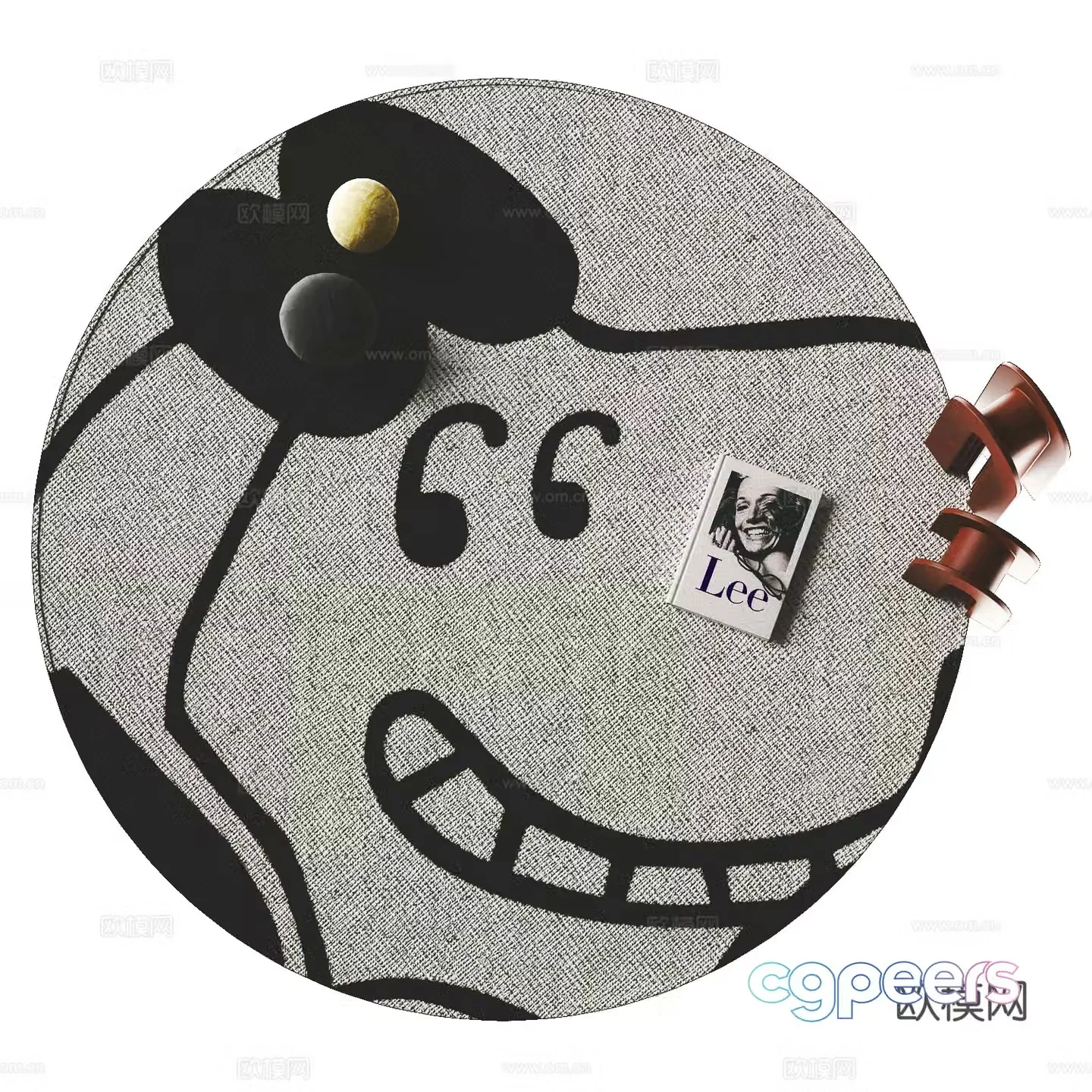 Modern children’s carpet Round carpet 3d model