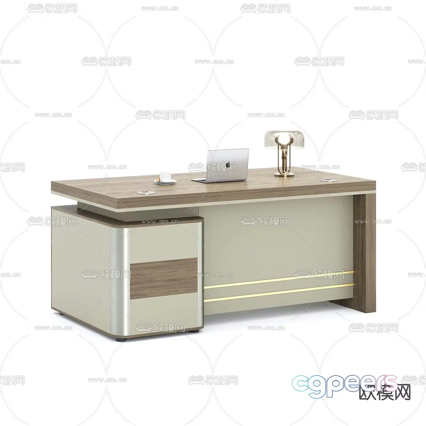 Modern office desk boss desk 3d model