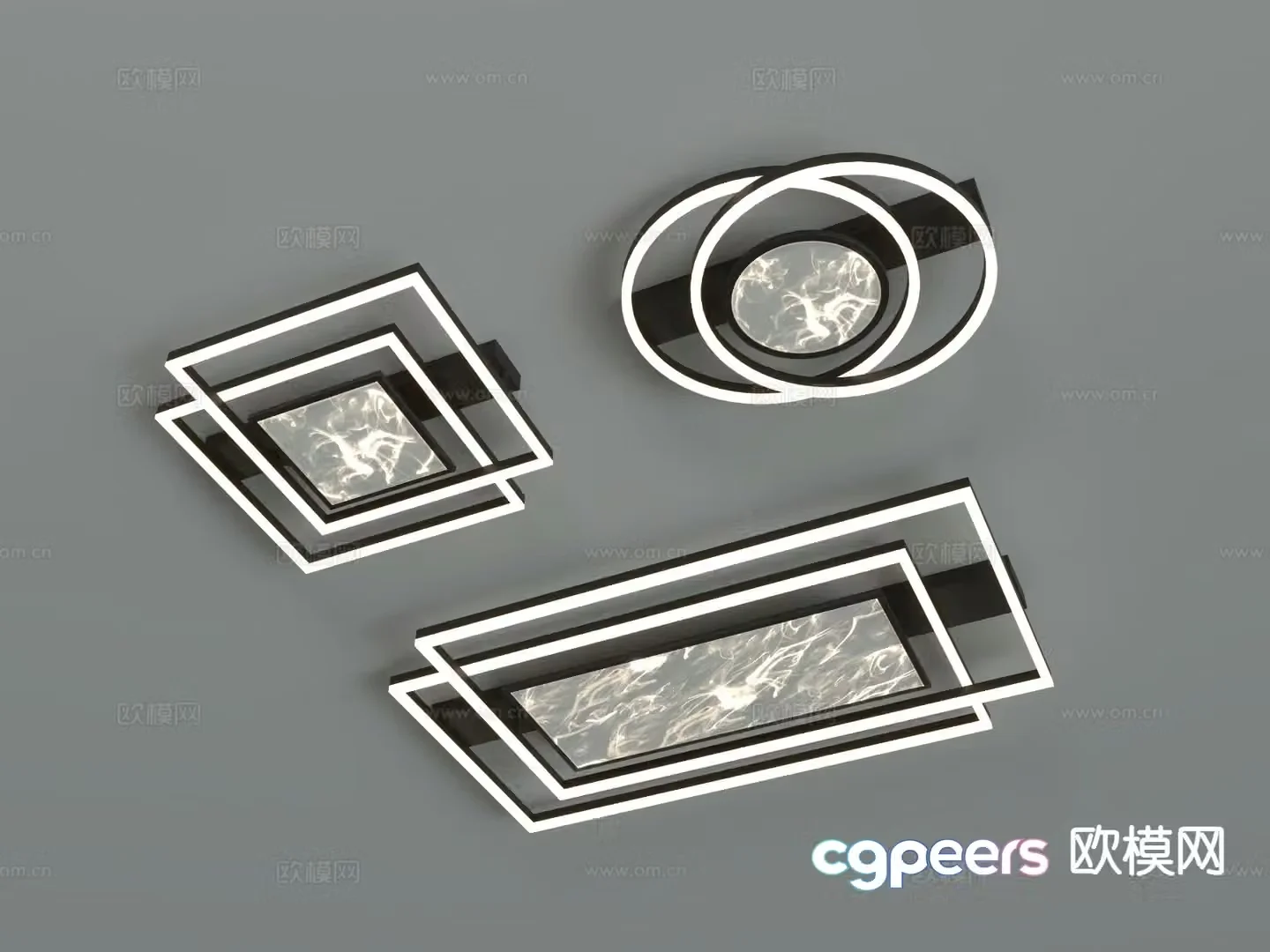 Modern minimalist ceiling lamp 3d model