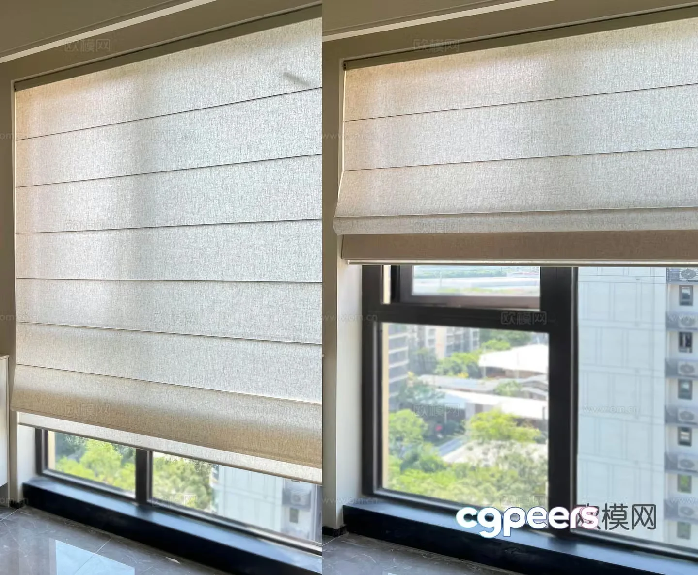 Modern Shangri-La Curtain 3D Model