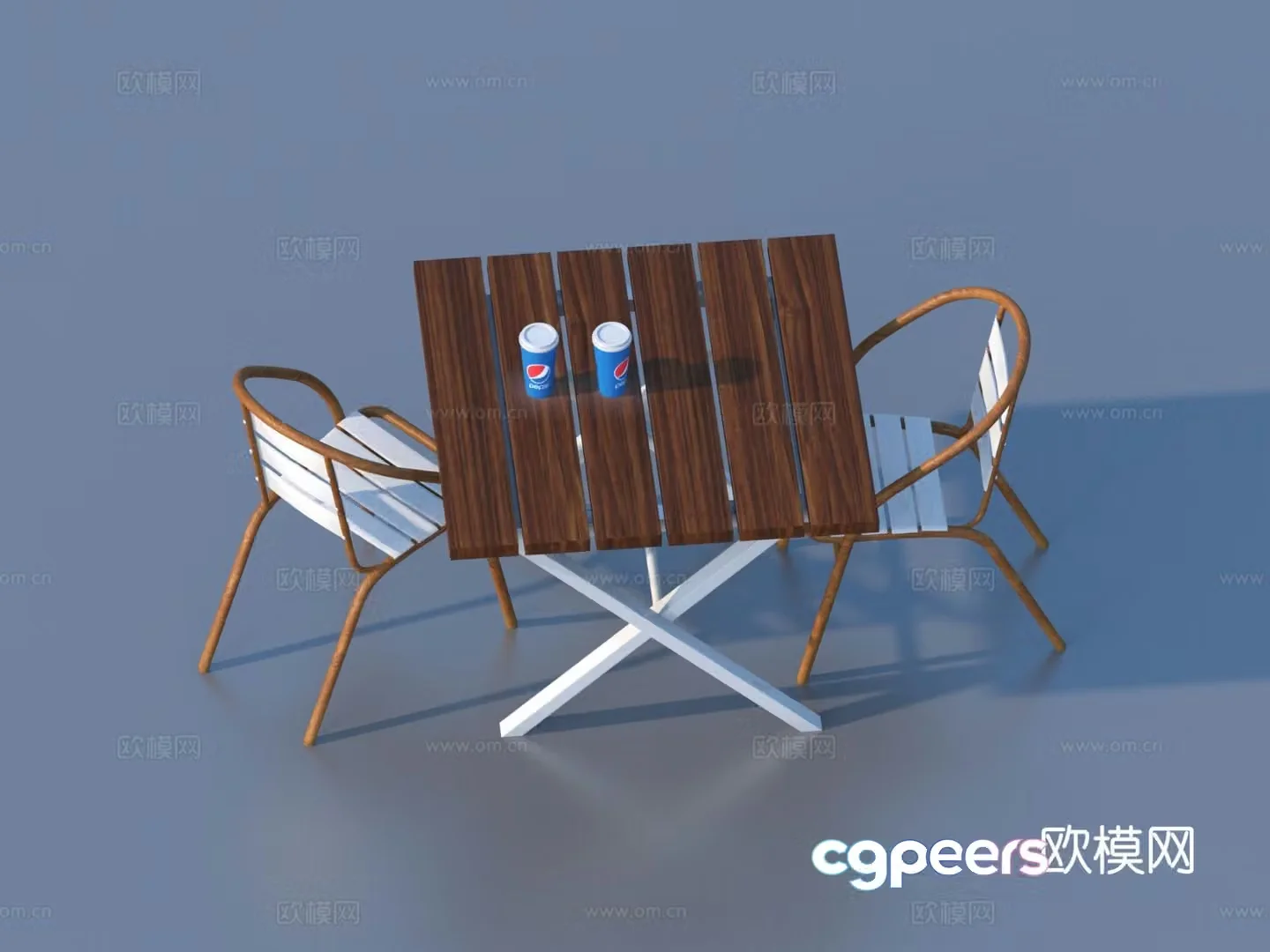Outdoor table and chairs Outdoor leisure table and chairs 3d model