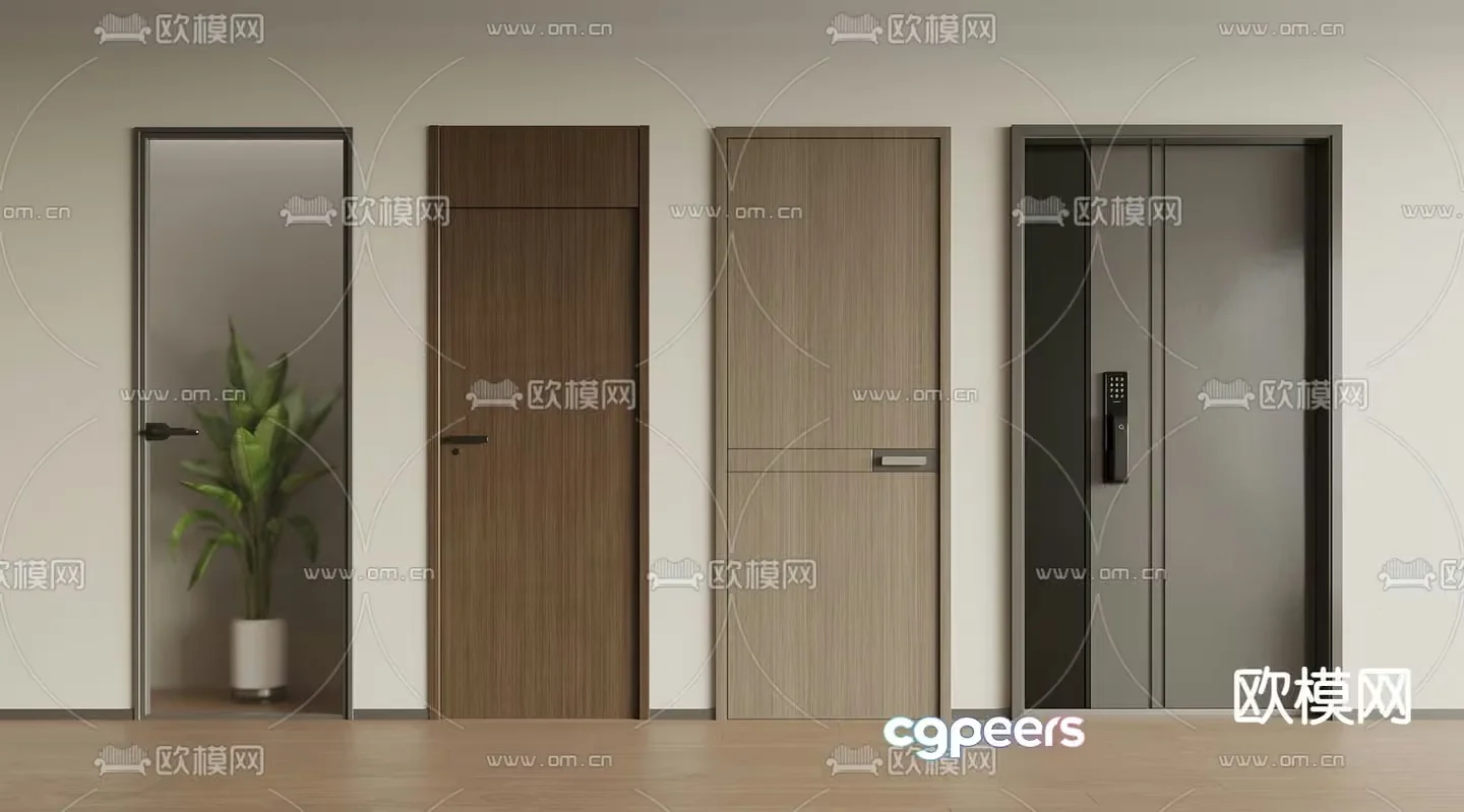 Modern Interior Doors 3D Model – 7270 – VRAY Render