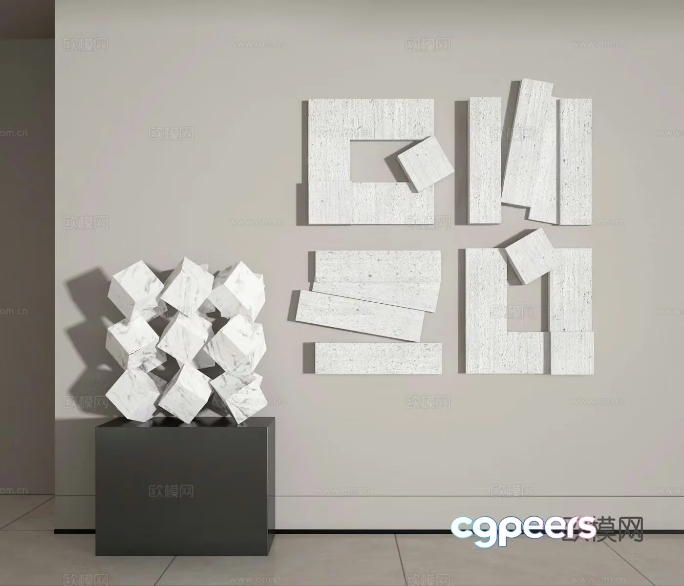 3D wall decoration model