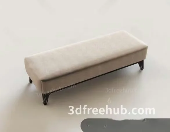 Modern Beige Bench 3D Model – 19320 – VRAY Render