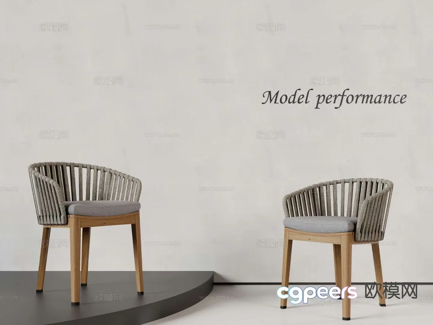 Modern chair dining chair 3d model