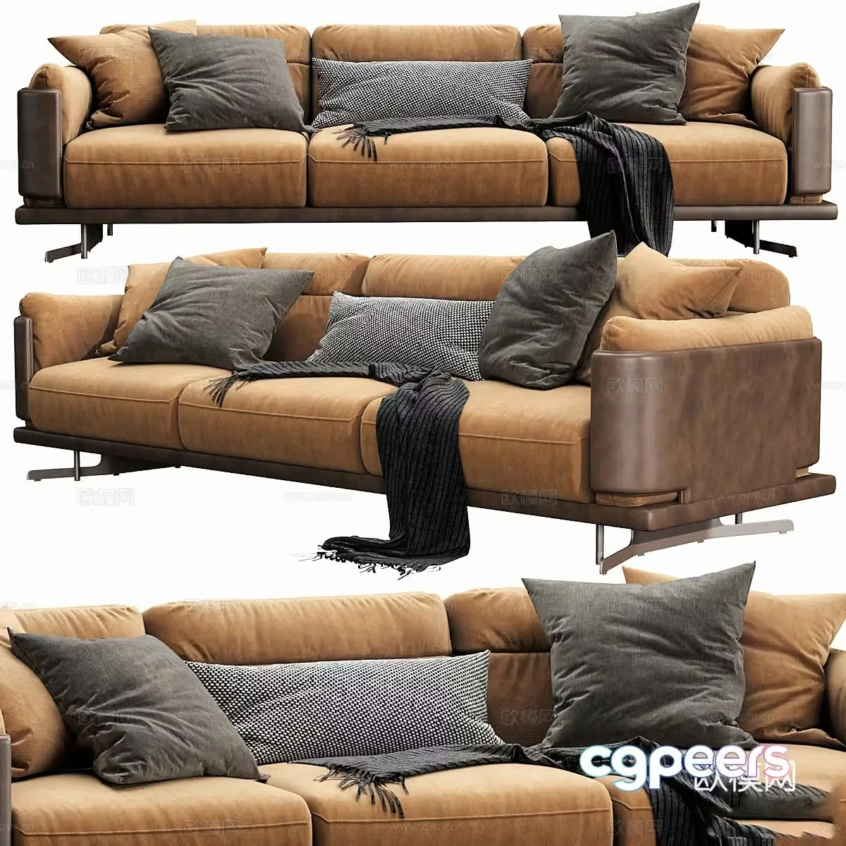 Modern Italian DItre Italia casual sofa 3d model