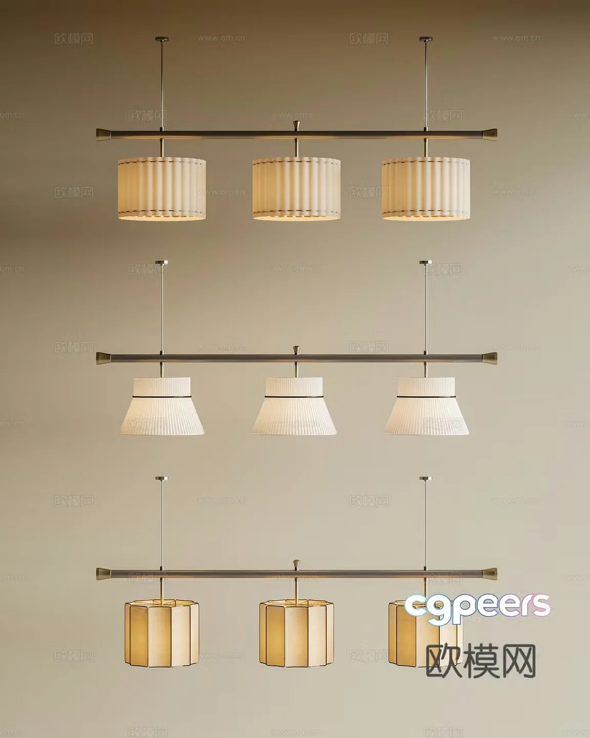 Medium vintage retro restaurant chandeliers New Chinese style medieval chandeliers Retro medieval restaurant chandeliers Cream art 3D model