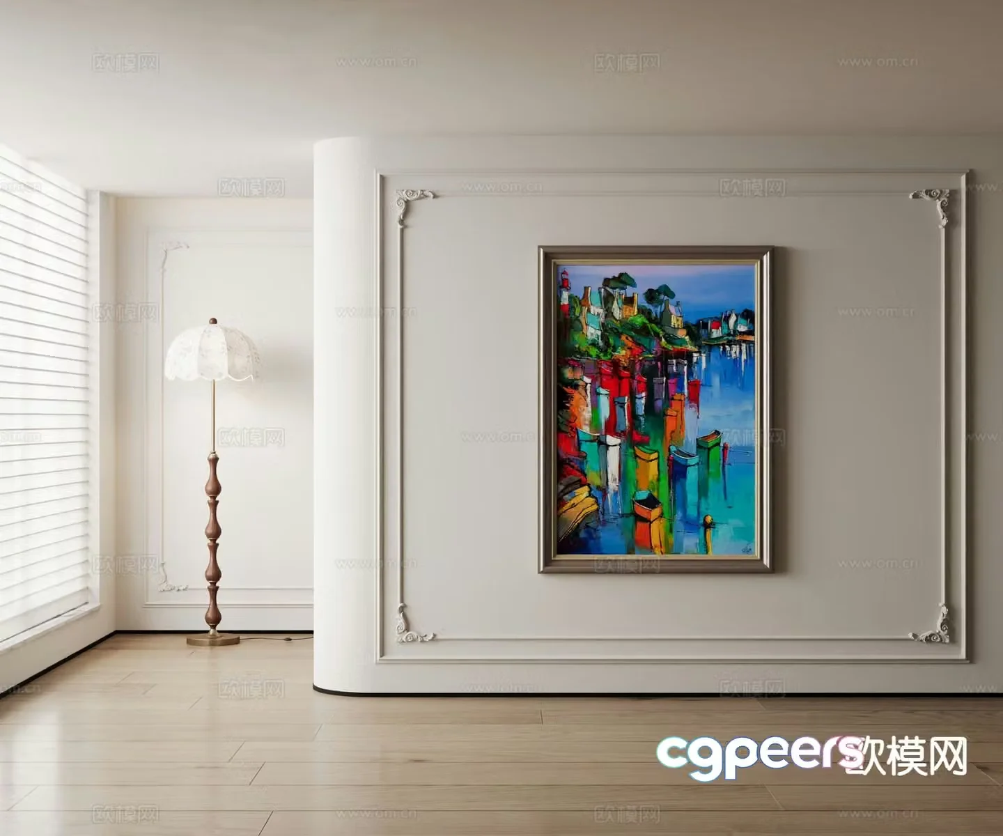 American oil painting art painting decorative painting 3d model