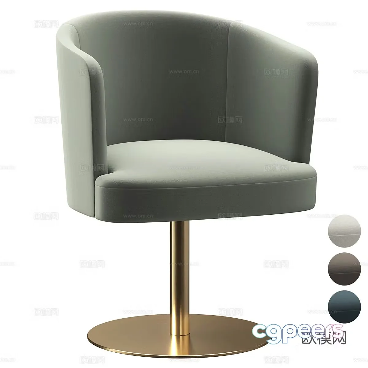 Leisure chair backrest chair single chair barber chair shaving chair office chair public chair fabric single 3D model