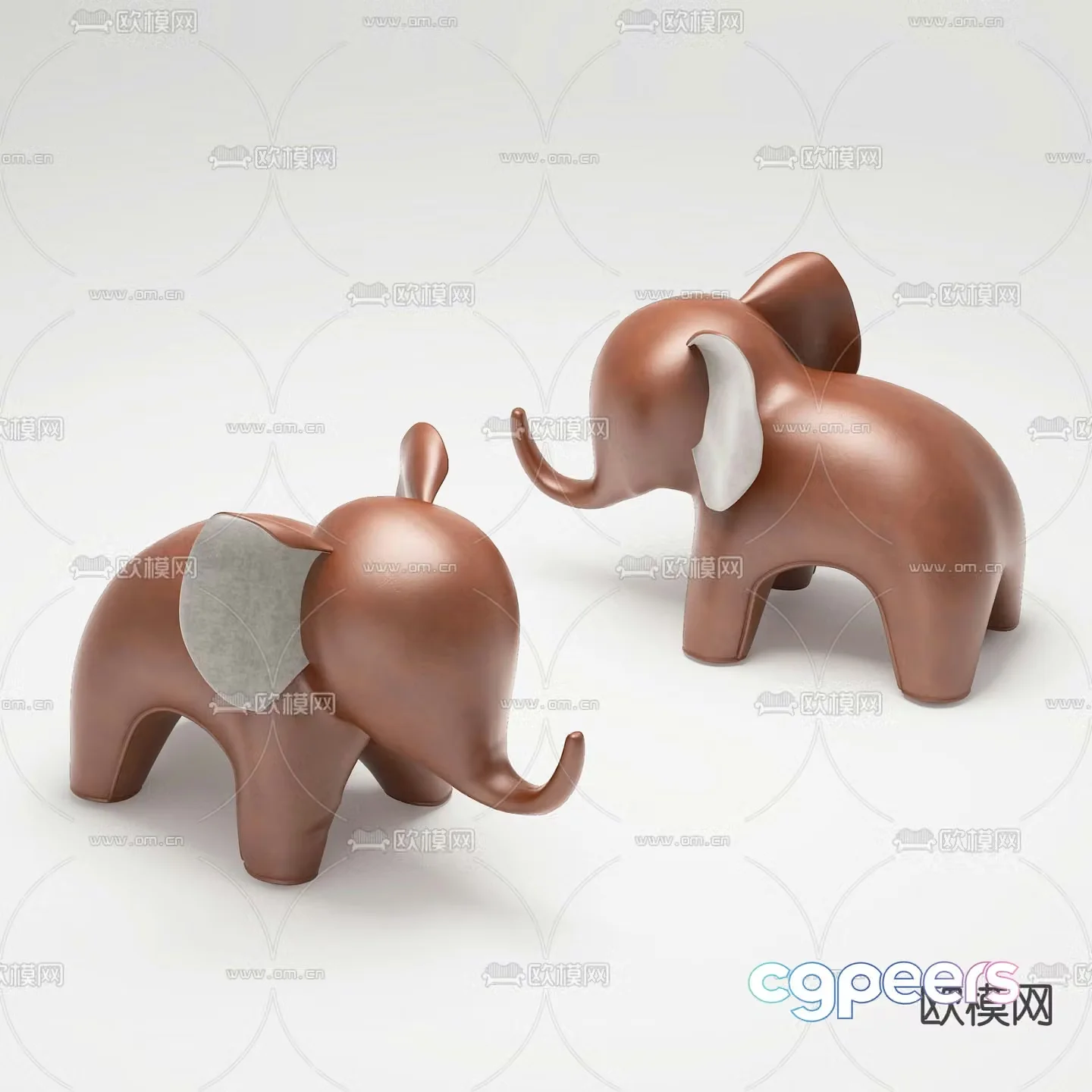 Modern elephant toy 3d model
