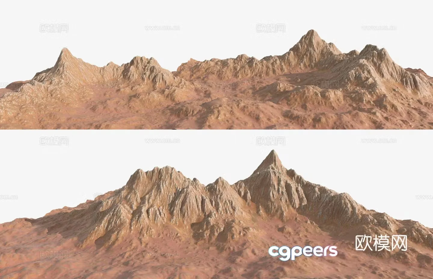 modern mountain mountain 3d model