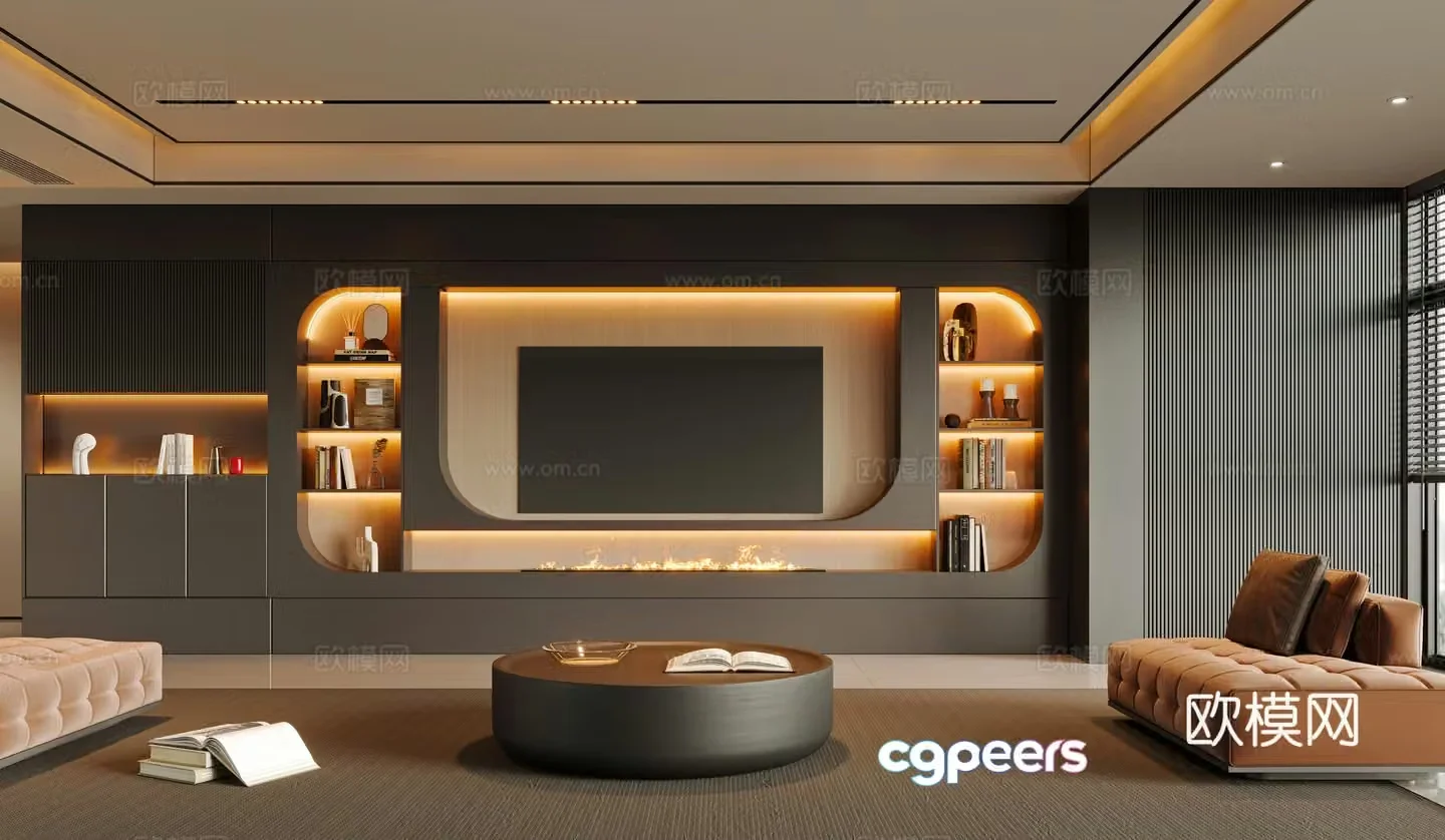 Modern living room 3d model