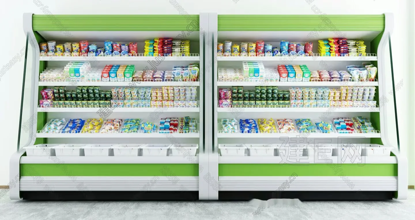 Two Large Refrigerators 3D Model – 10555 – VRAY Render