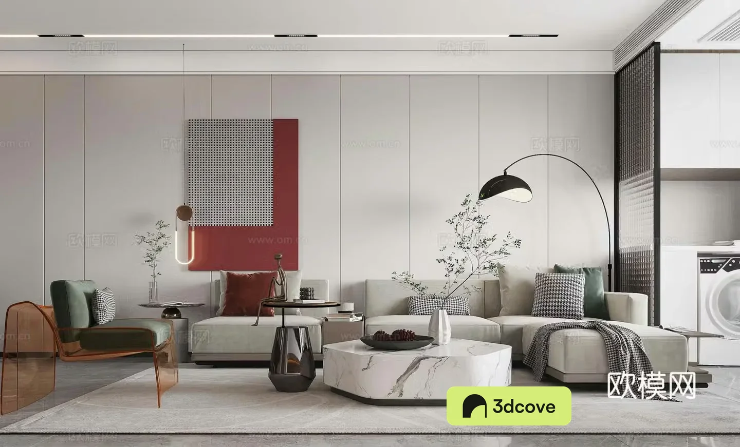 Modern Italian light luxury style dining room