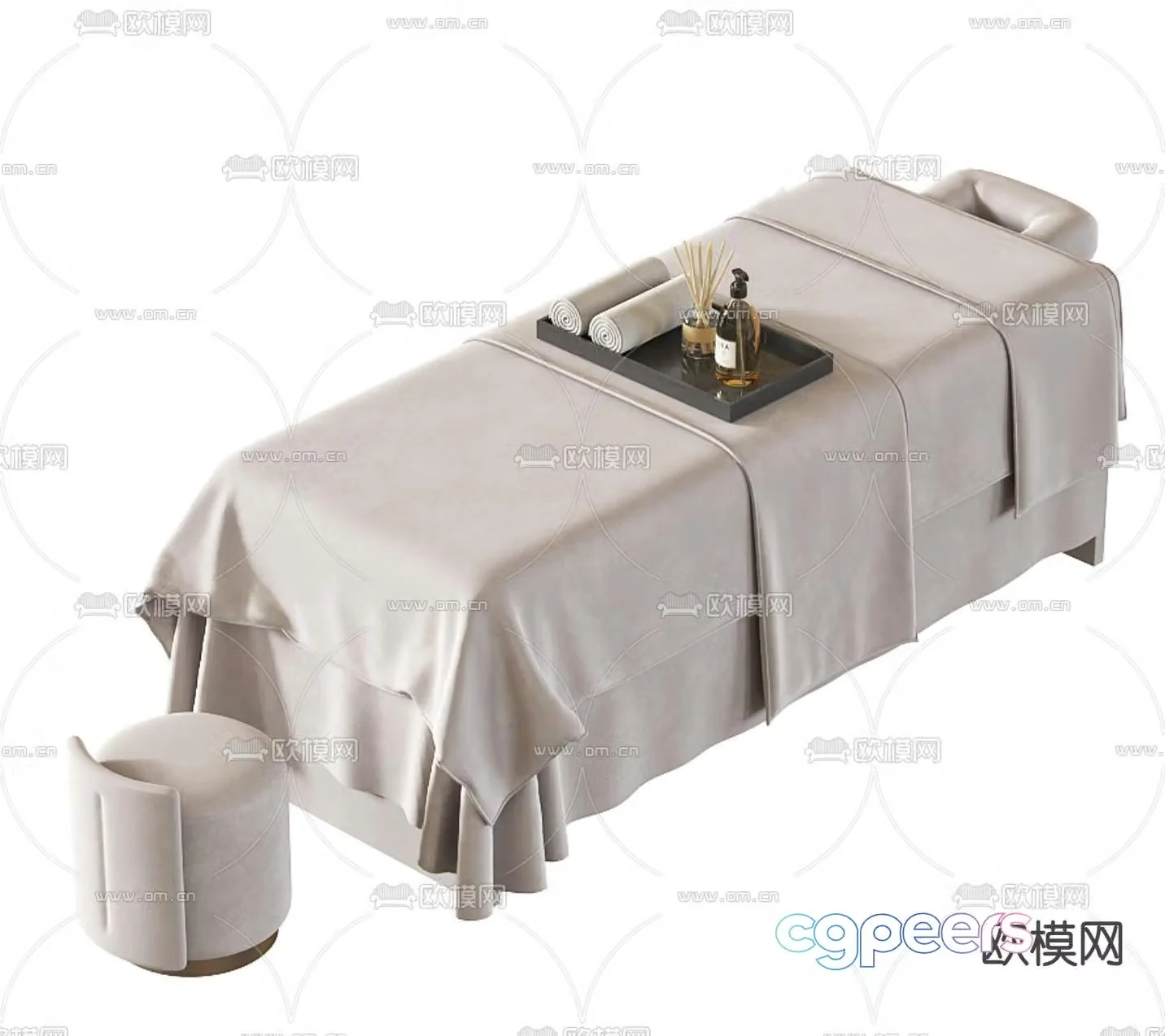 Massage bed beauty bed 3d model