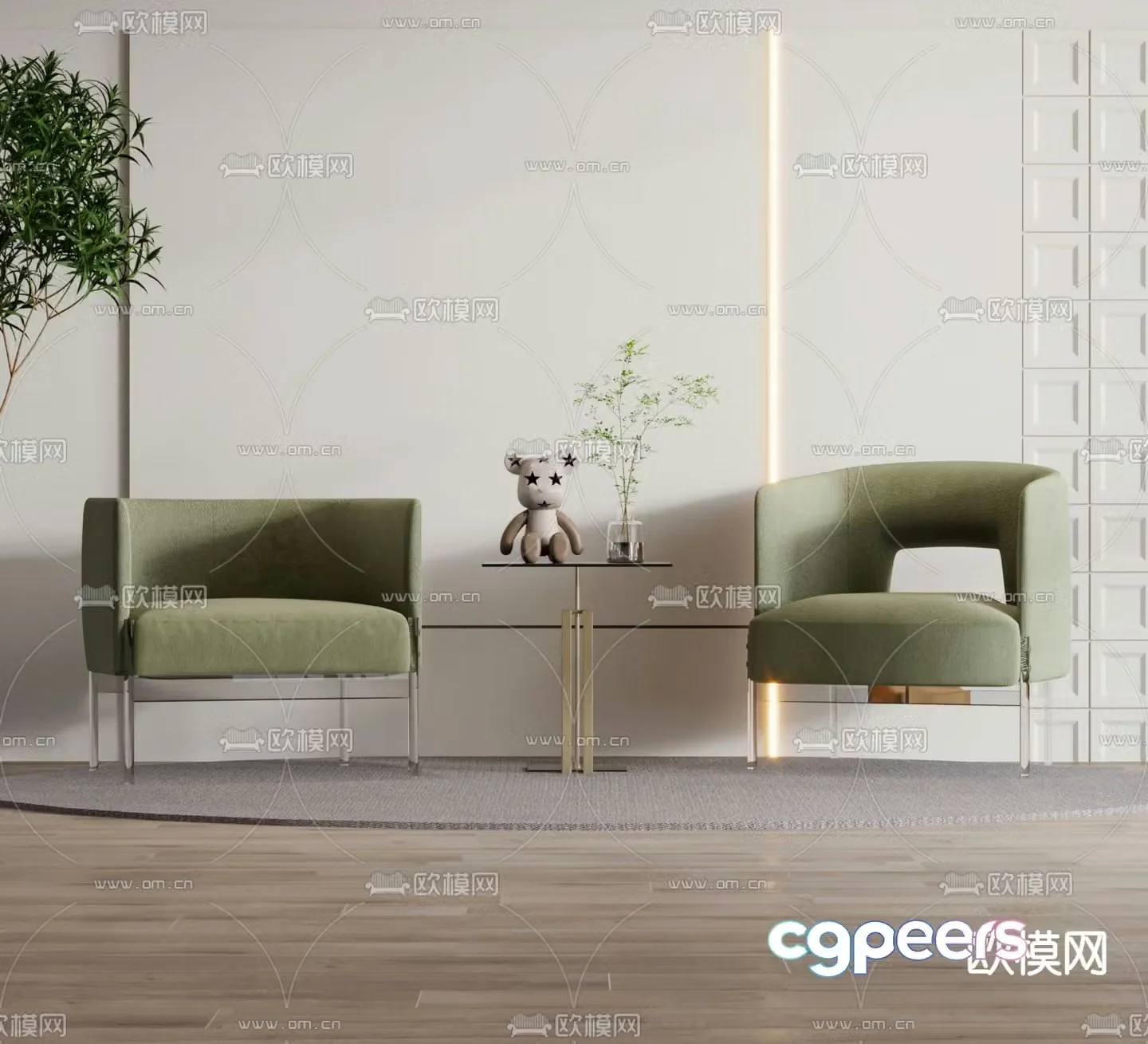Modern chair leisure chair 3d model