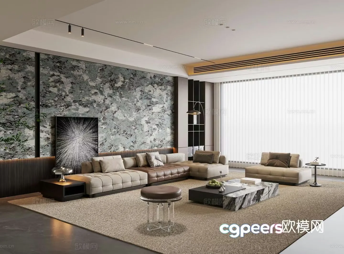Italian living room 3d model