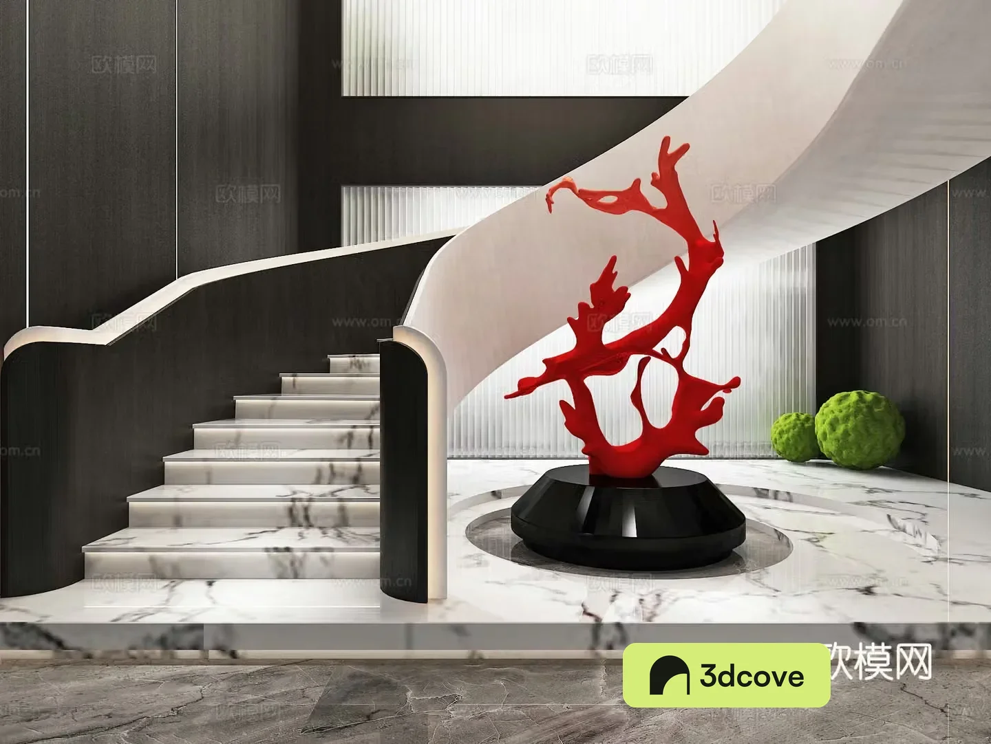 Stairwell Handrail Beauty Instrument Sculpture Landscape