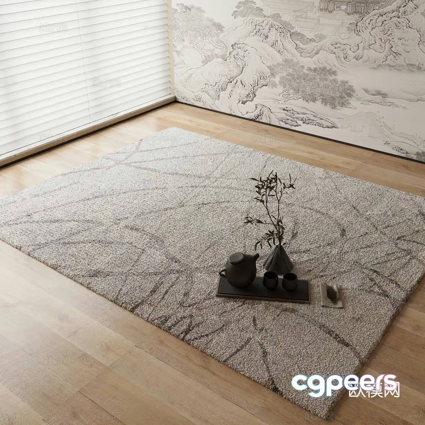 New Chinese carpet 3D model