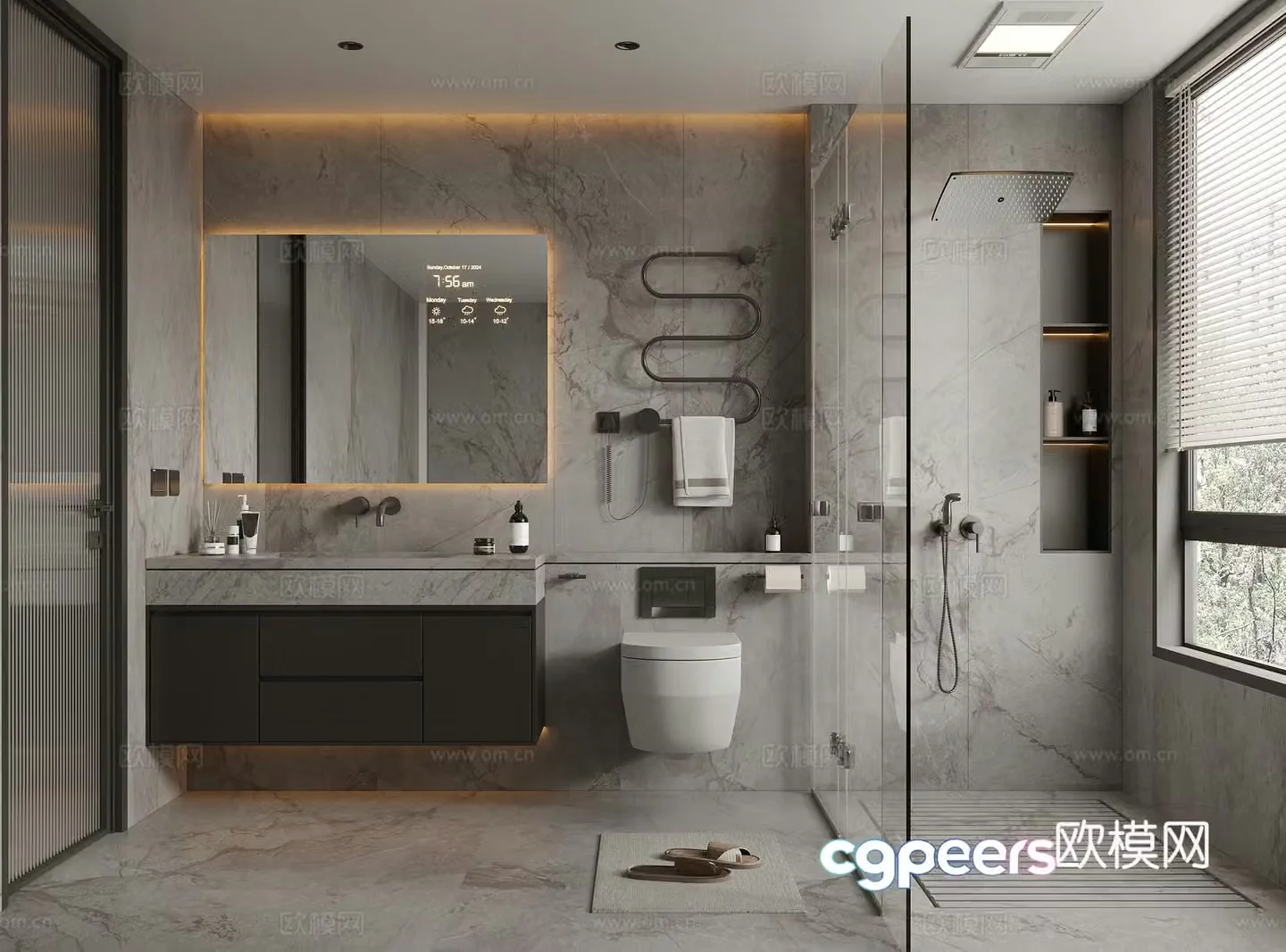Modern Italian bathroom 3d model