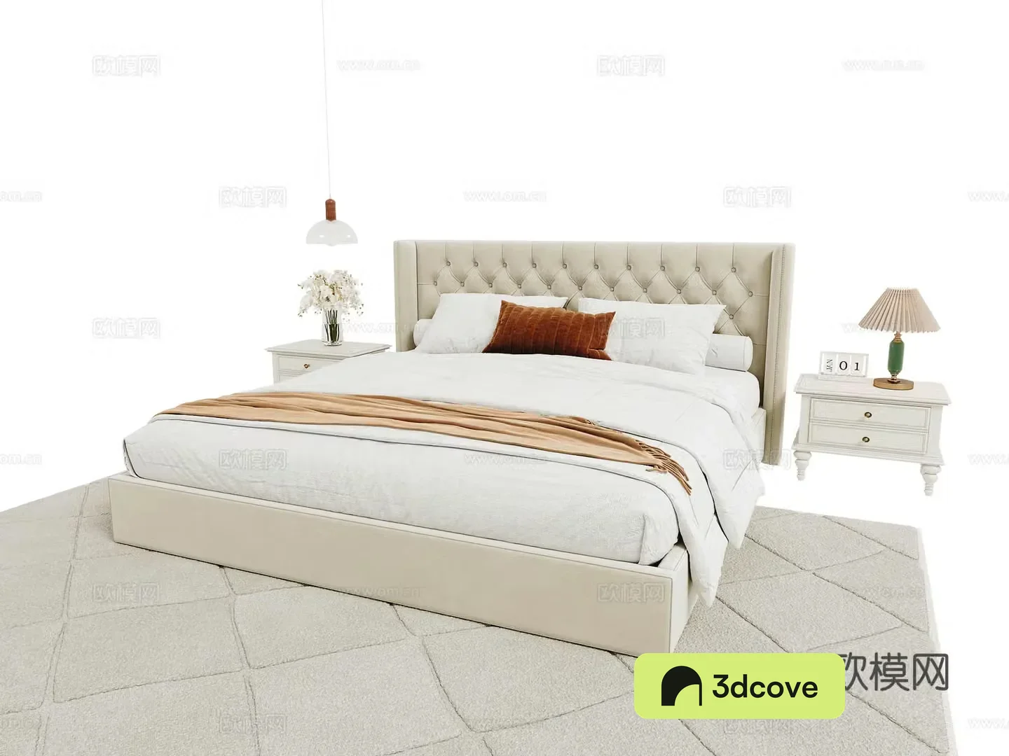 French double bed