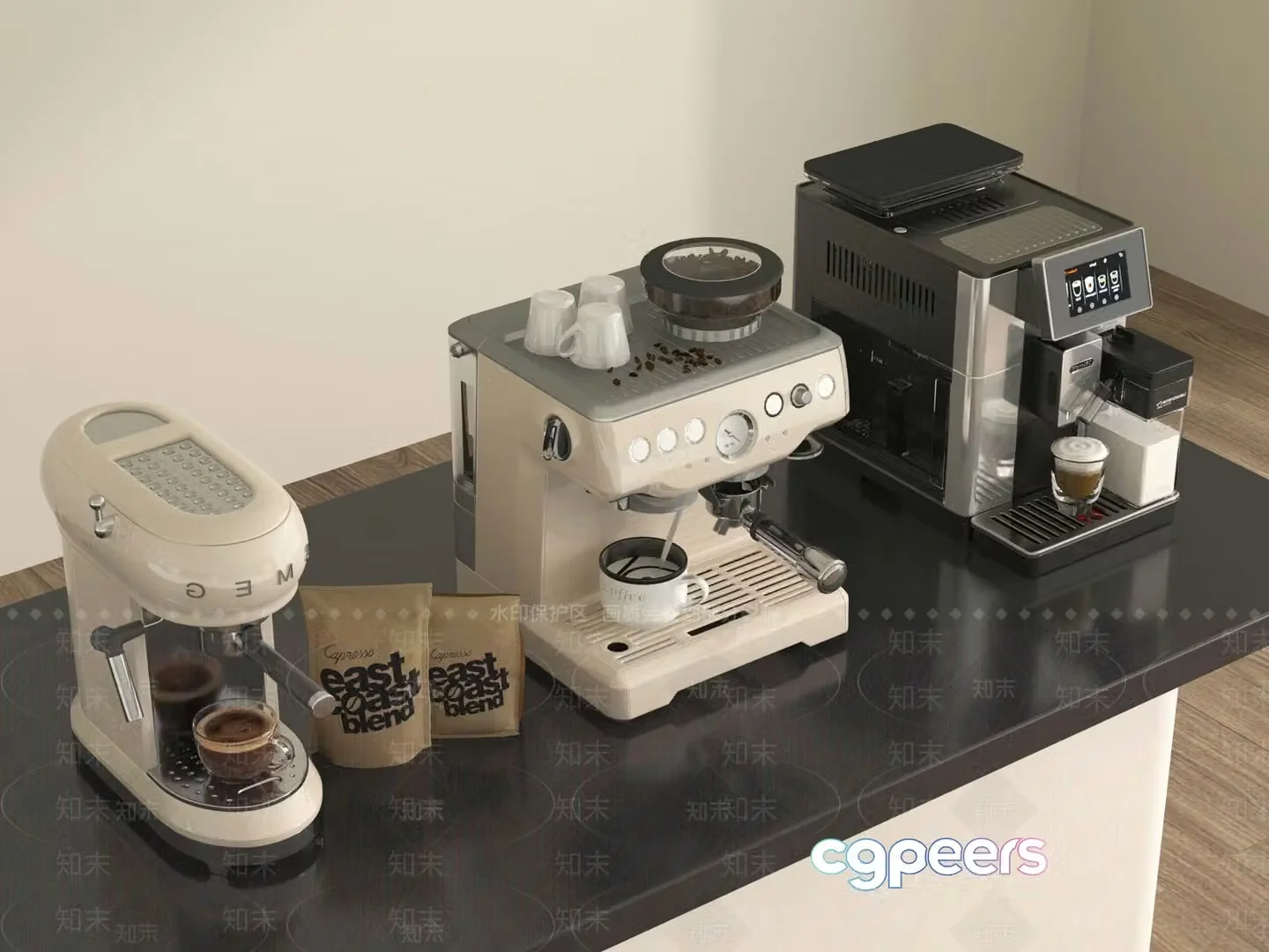 Modern Coffee Machines 3D Model – 7531 – VRAY Render