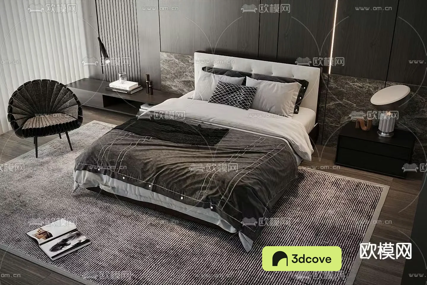 Modern double bed