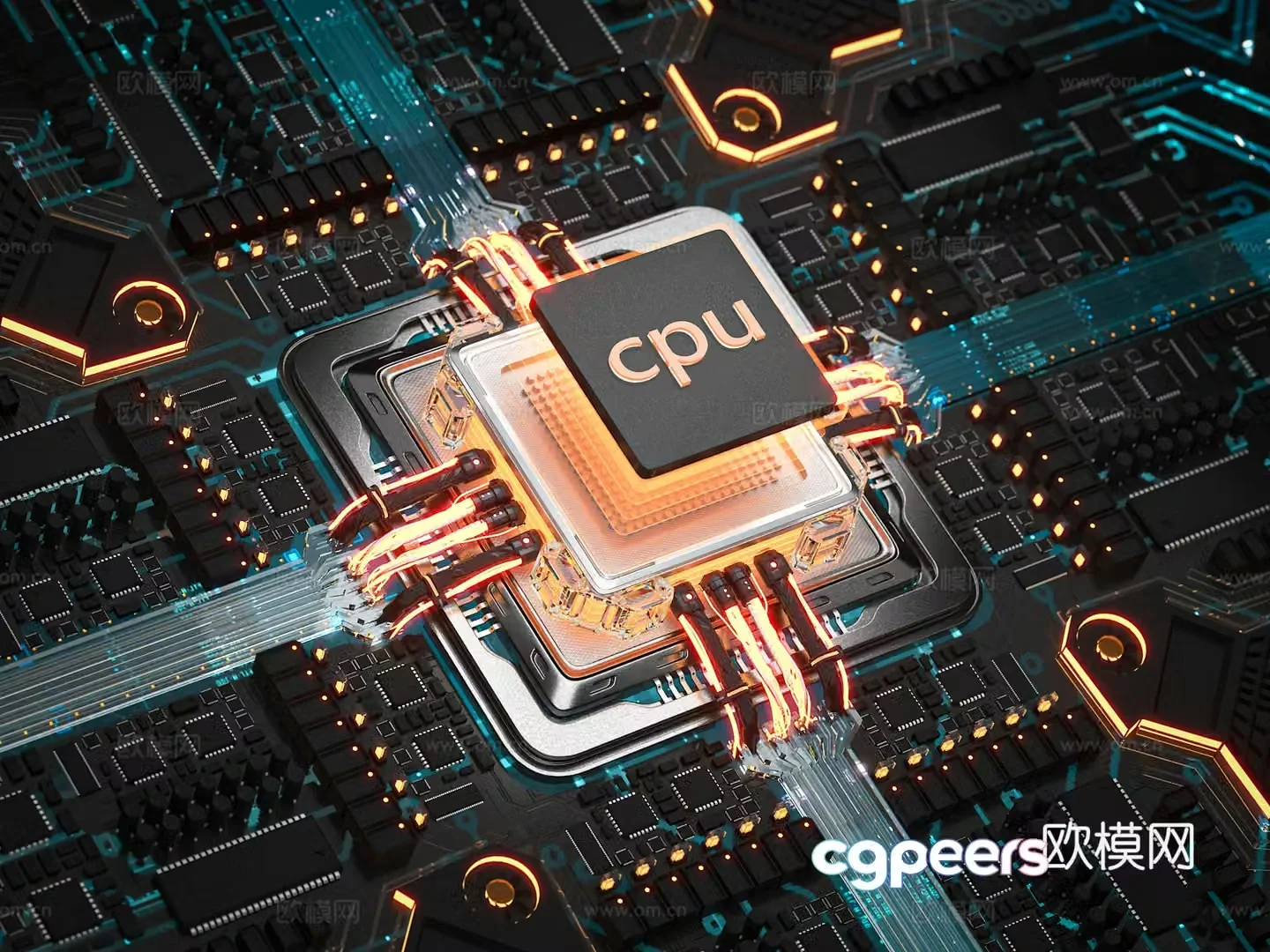 Chip CPU Snapdragon Chip Qualcomm Chip Brain Chip Technology Chip 3D model