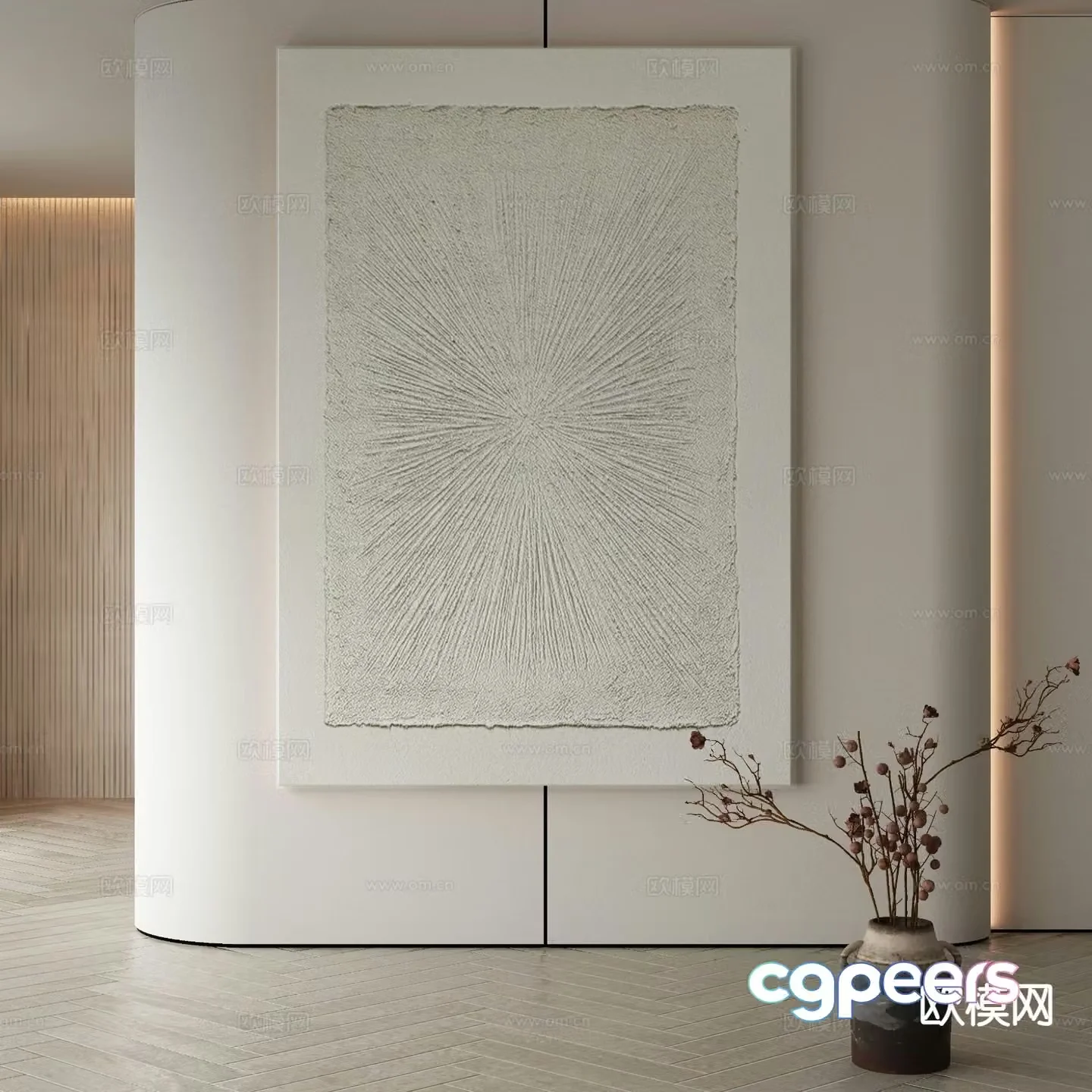 Modern art painting texture painting decorative painting 3d model