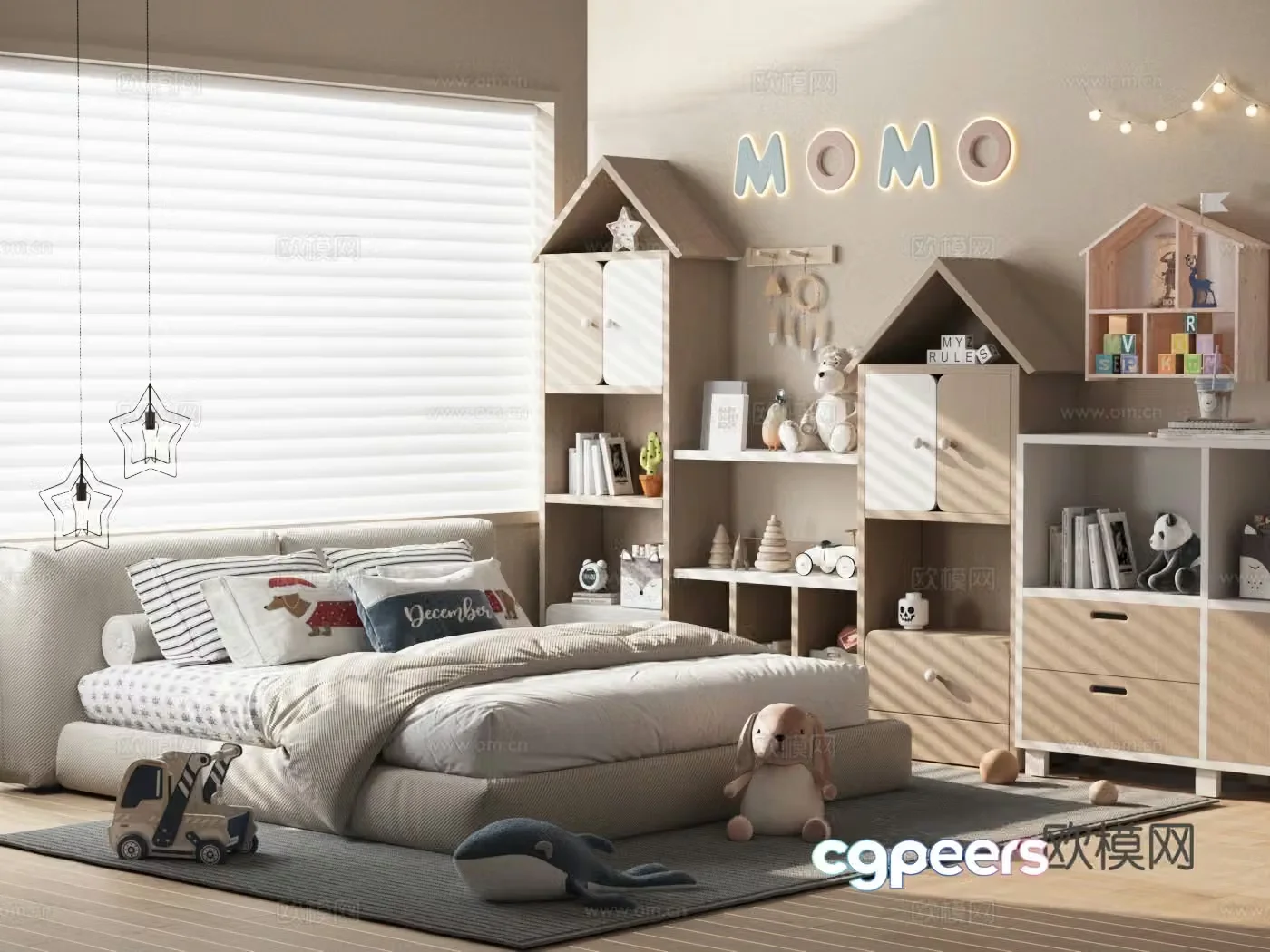 Modern children’s room Children’s bedroom Universal children’s room Children’s master bedroom 3D model