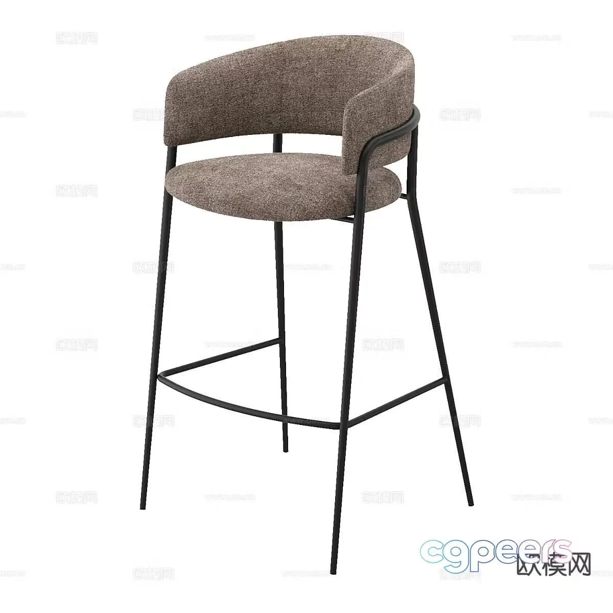 Modern bar stool bar stool high stool 3d model