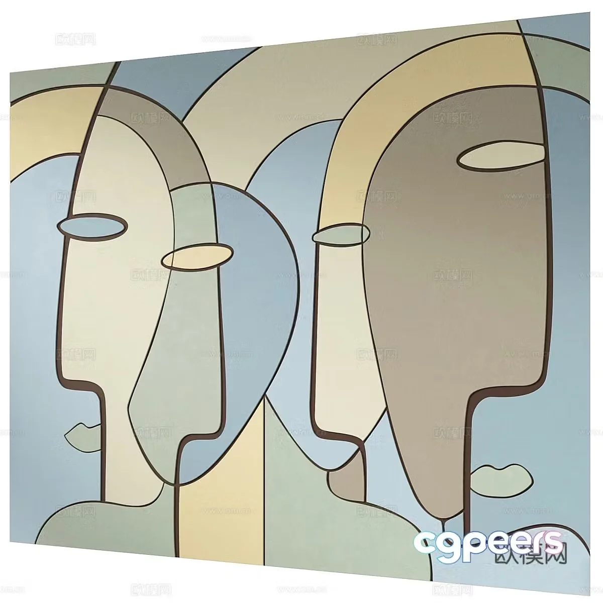 Abstract painting 3d model
