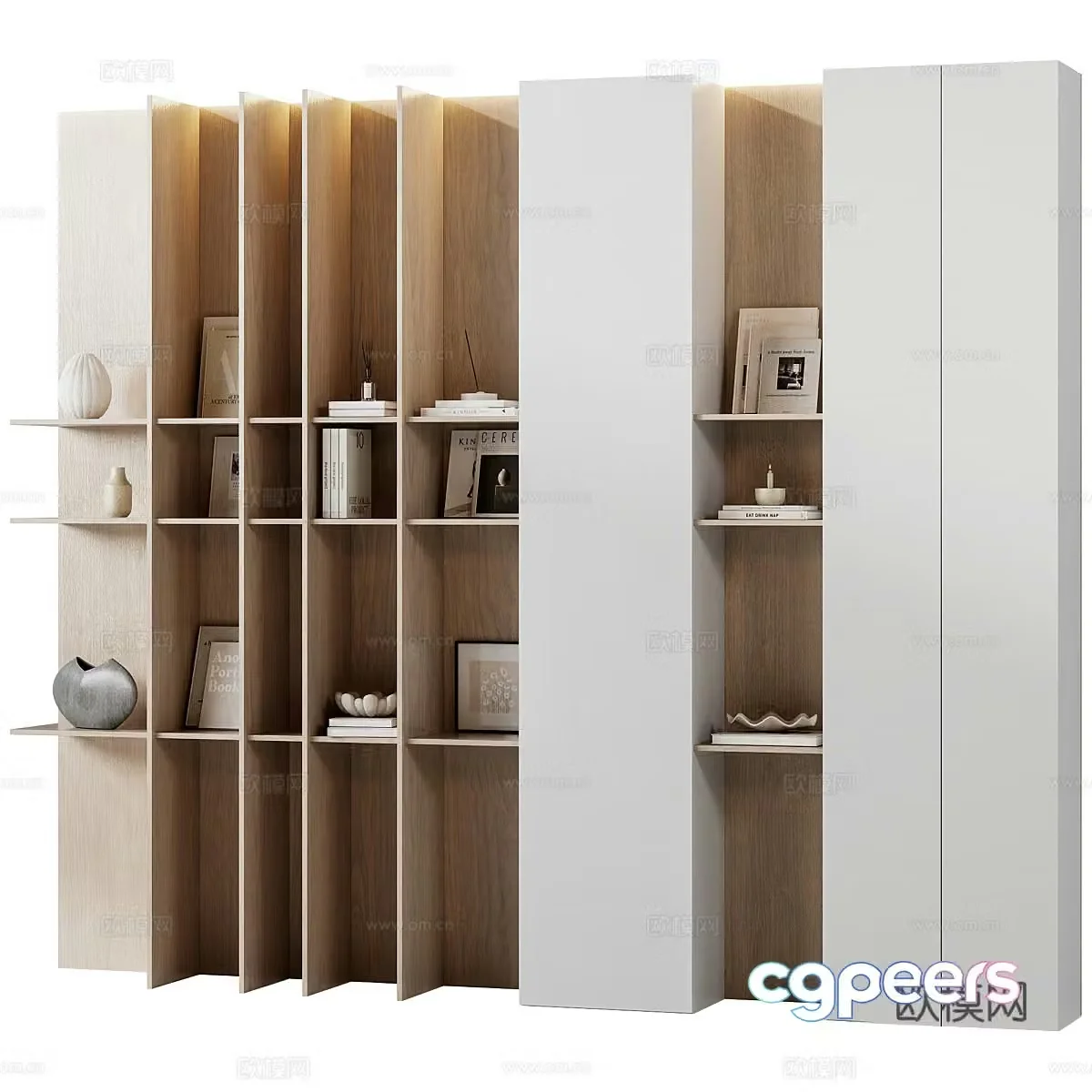 Shelf Display rack Display rack Bookshelf Solid wood bookshelf Decorative rack Display rack Ornaments Install 3D model