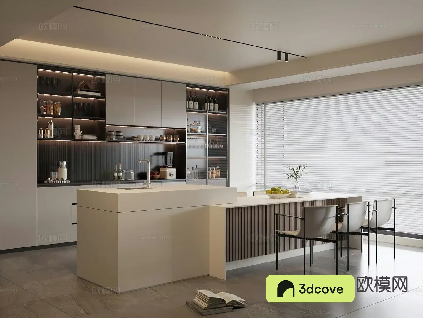 Modern island restaurant