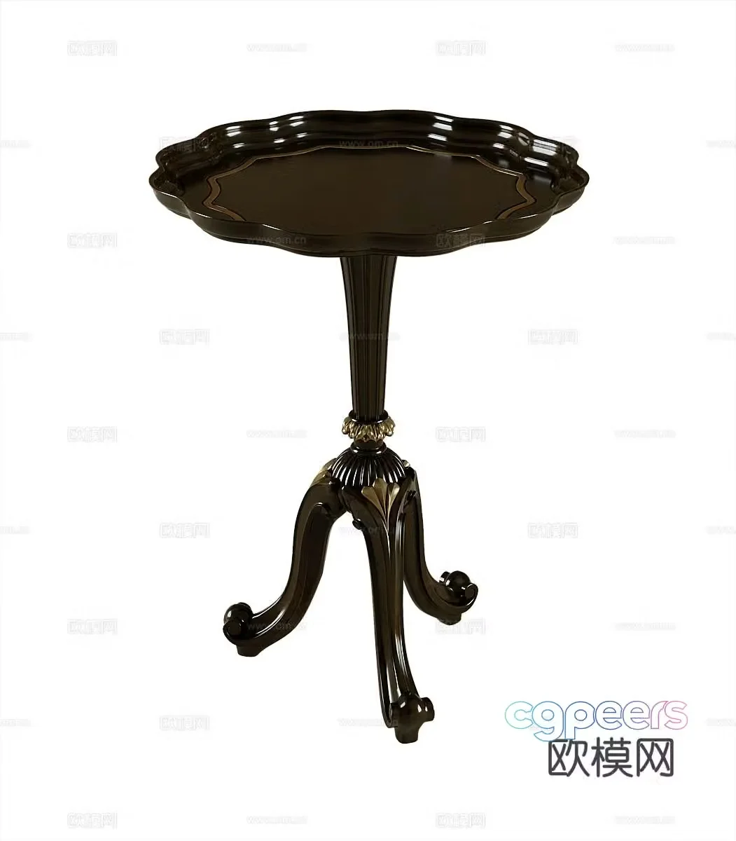 American side table round table corner table 3D model
