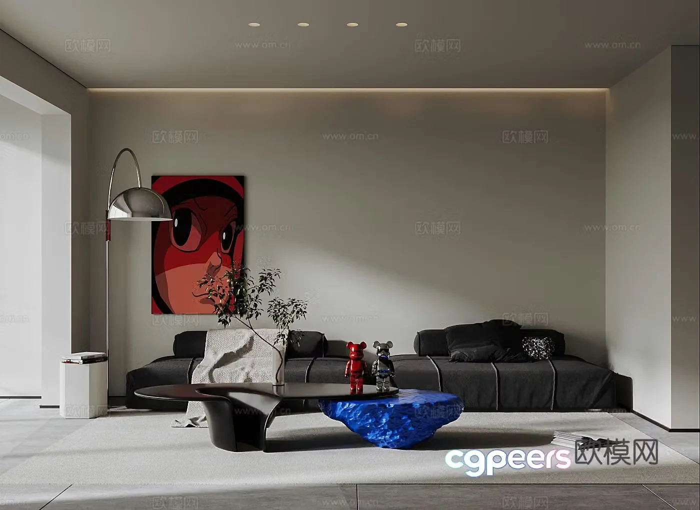 Modern living room 3d model