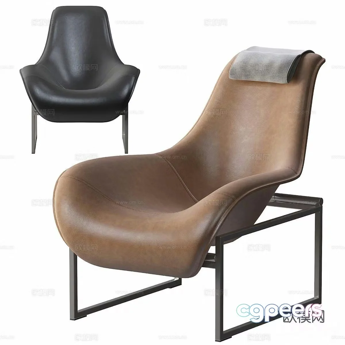 B&b Italia lounge chair 3d model