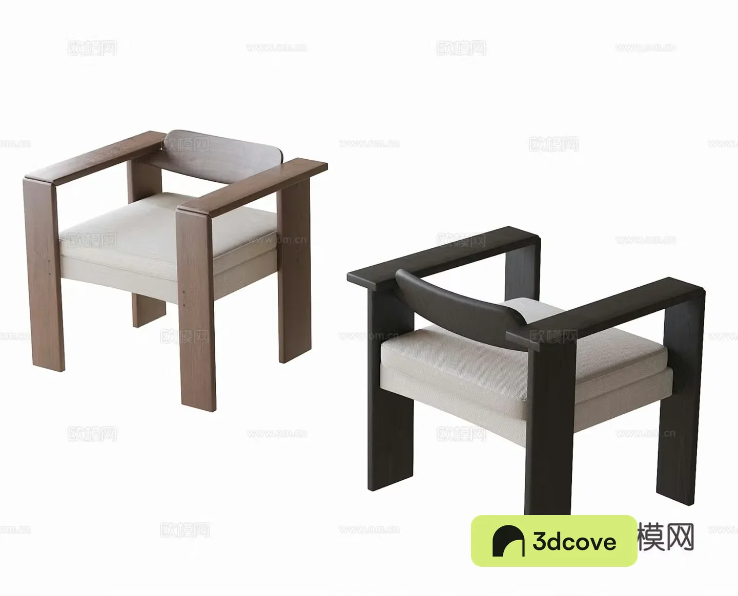 Wabi-sabi single chair dining chair leisure chair