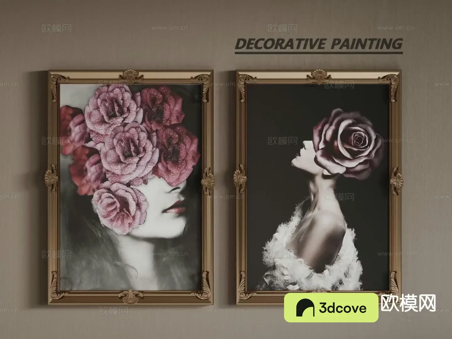 European decorative painting frame painting bedside painting artistic portrait painting