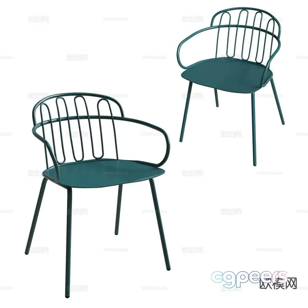 Castil modern chair dining chair 3d model