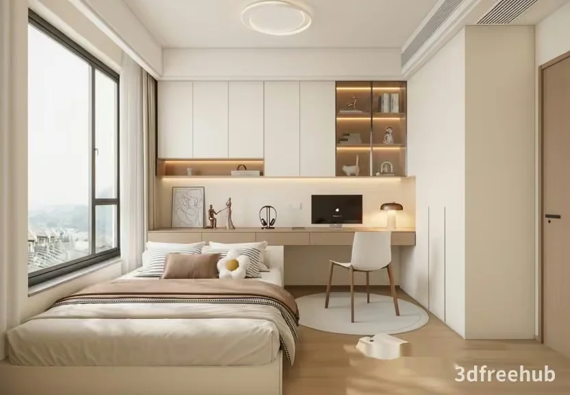 Cozy Bedroom 3D Model – 21537 – VRAY Render