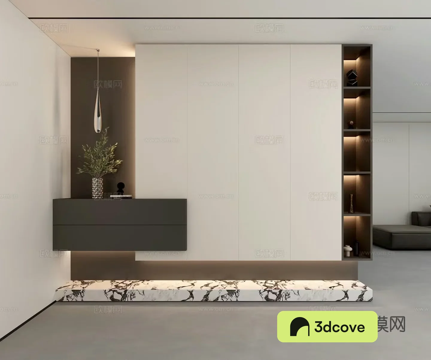 Modern entrance hall entrance decoration cabinet entrance hall shape